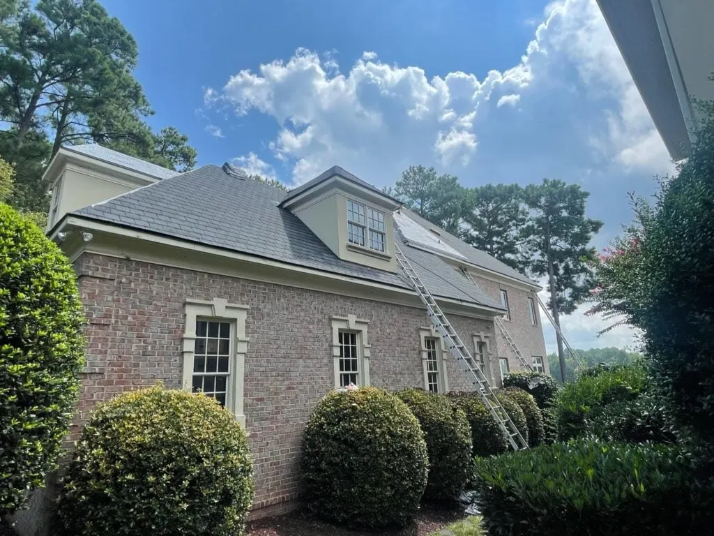A brick home finished by Legacy Home Remodeling